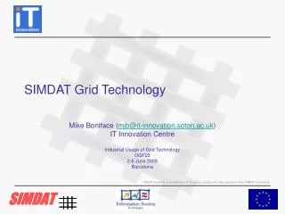 SIMDAT Grid Technology