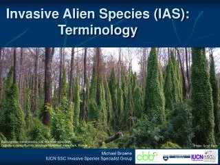 Invasive Alien Species (IAS): Terminology