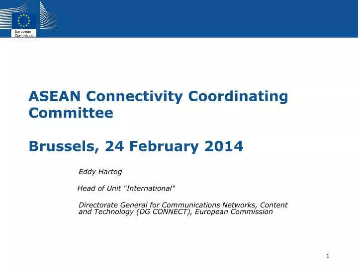 asean connectivity coordinating committee brussels 24 february 2014