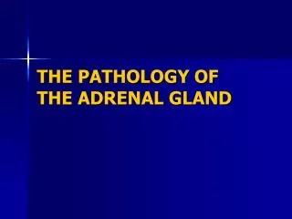 THE PATHOLOGY OF THE ADRENAL GLAND