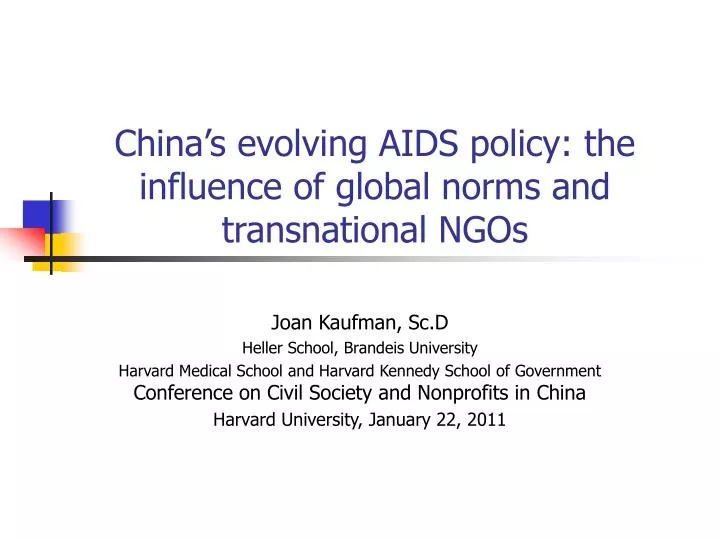 china s evolving aids policy the influence of global norms and transnational ngos