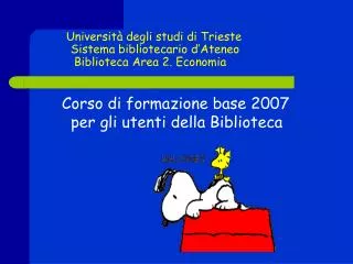 universit degli studi di trieste sistema bibliotecario d ateneo biblioteca area 2 economia