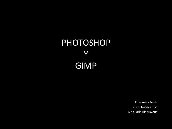photoshop y gimp