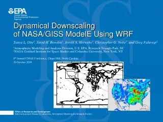 Dynamical Downscaling of NASA/GISS ModelE Using WRF