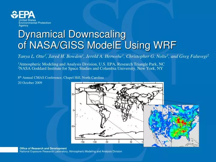 dynamical downscaling of nasa giss modele using wrf