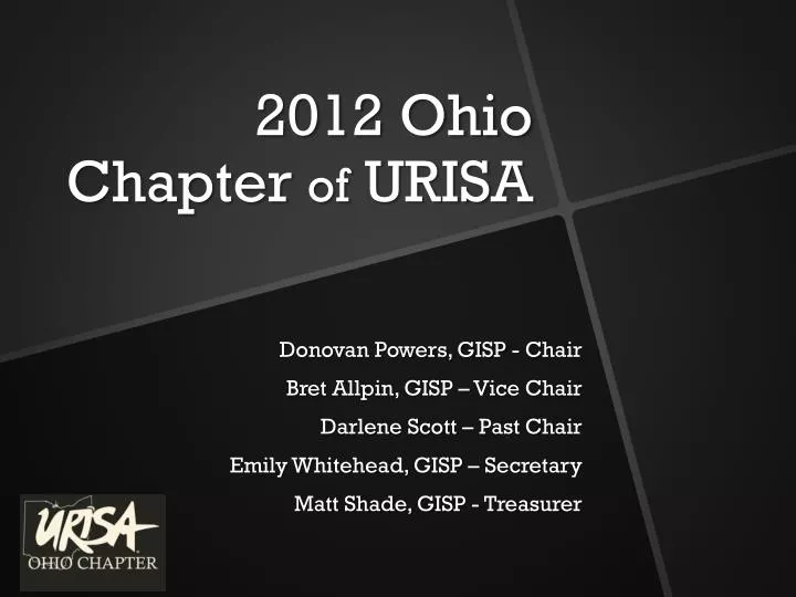 2012 ohio chapter of urisa
