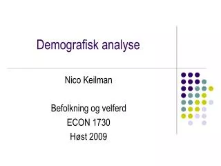 demografisk analyse