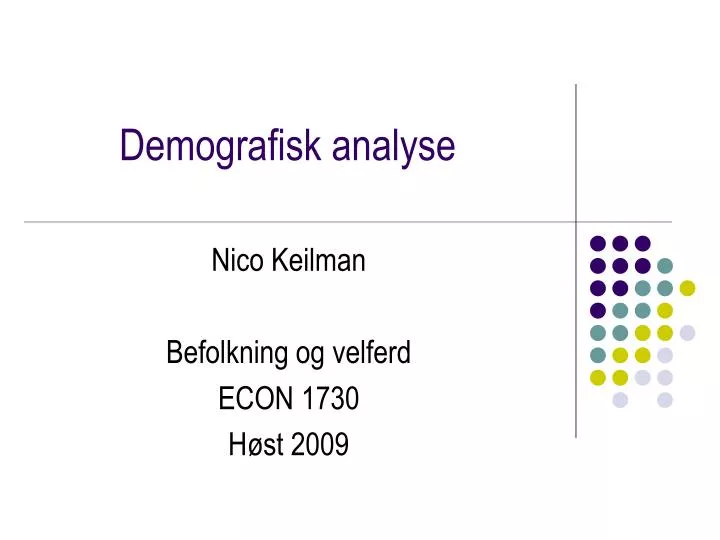 demografisk analyse