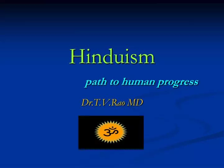 hinduism path to human progress