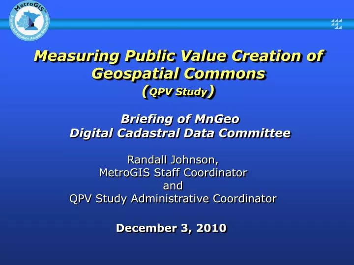 measuring public value creation of geospatial commons qpv study