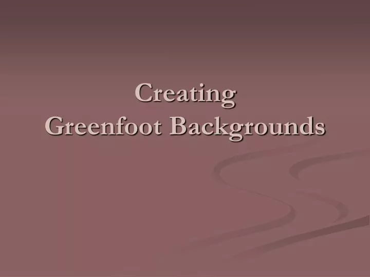 creating greenfoot backgrounds
