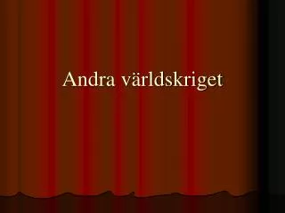 andra v rldskriget