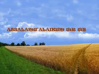 assalamu alaikum wr wb