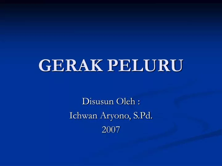 gerak peluru