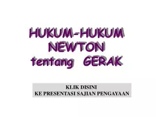 hukum hukum newton tentang gerak
