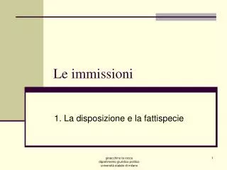 le immissioni