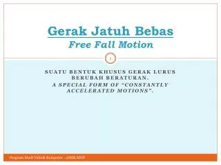 gerak jatuh bebas free fall motion