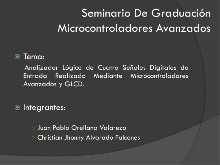 seminario de graduaci n microcontroladores avanzados