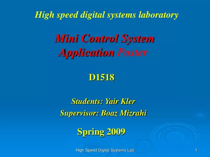 mini control system application poster