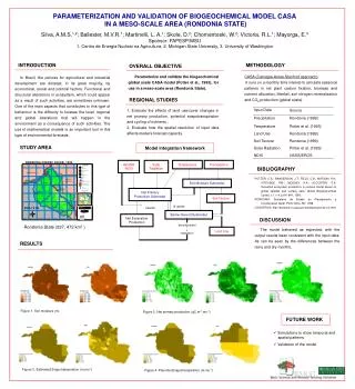 PARAMETERIZATION AND VALIDATION OF BIOGEOCHEMICAL MODEL CASA