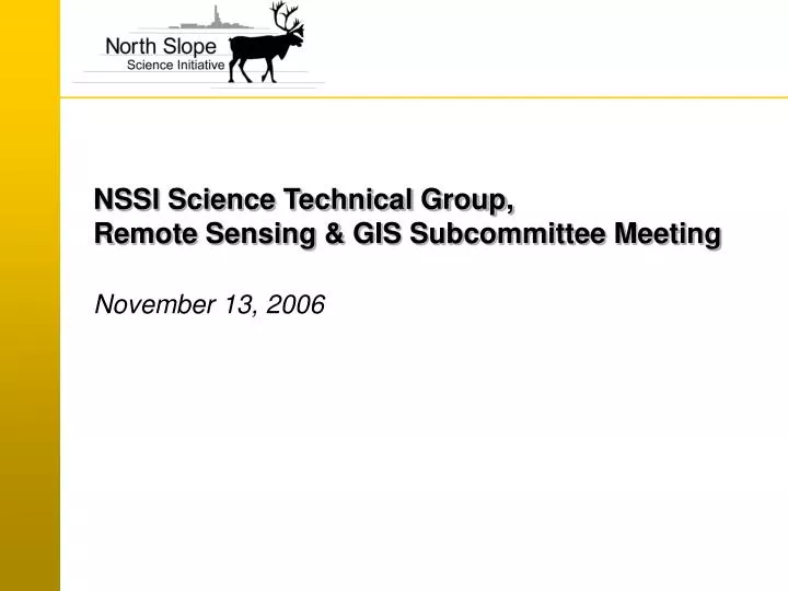 nssi science technical group remote sensing gis subcommittee meeting