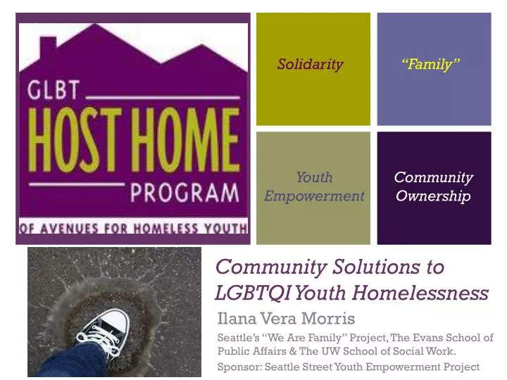 community solutions to lgbtqi youth homelessness