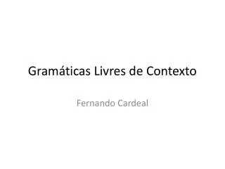 gram ticas livres de contexto