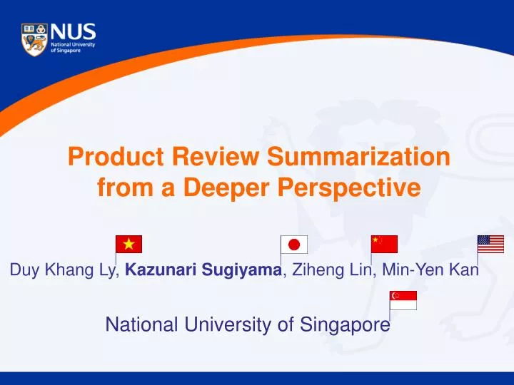 product review summarization from a deeper perspective