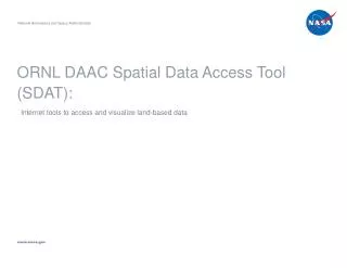 ORNL DAAC Spatial Data Access Tool (SDAT):