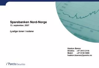 sparebanken nord norge