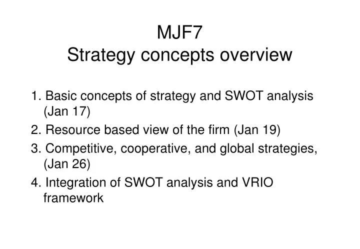 mjf7 strategy concepts overview