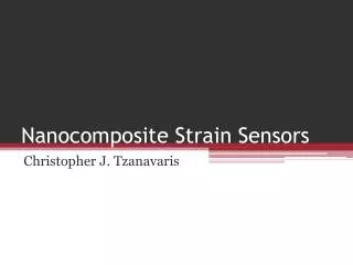 Nanocomposite Strain Sensors