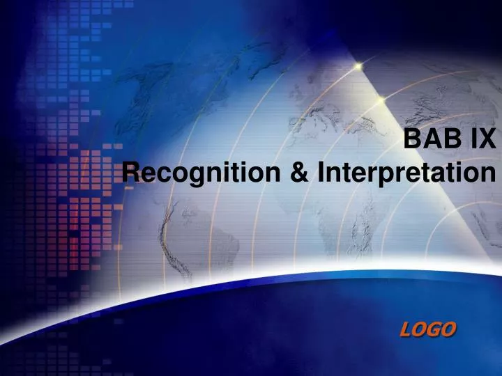 bab ix recognition interpretation