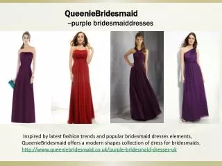 Buy purple bridesmaid dresses online