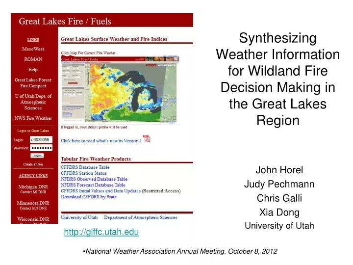 synthesizing weather information for wildland fire decision making in the great lakes region