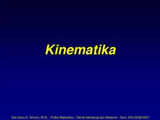 kinematika