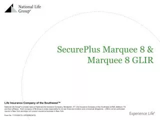 SecurePlus Marquee 8 &amp; Marquee 8 GLIR