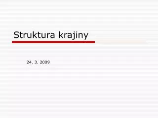 struktura krajiny