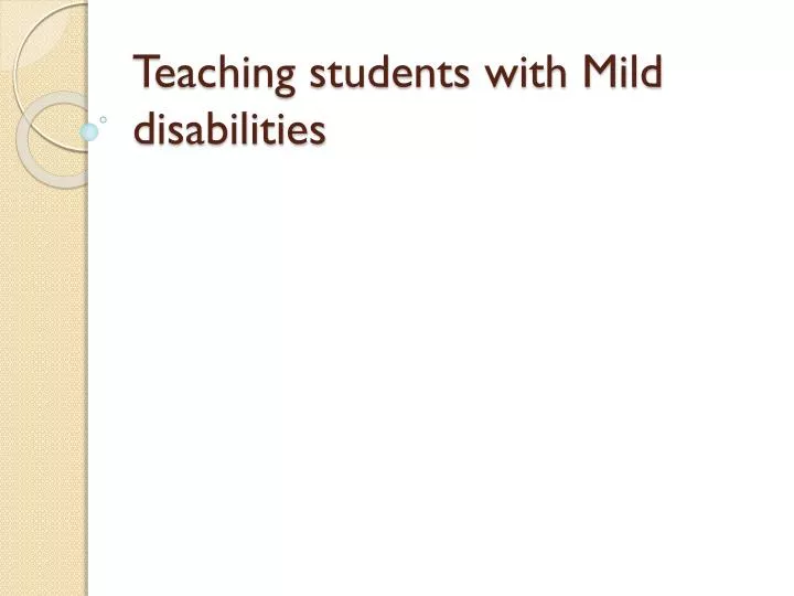 teaching students with mild disabilities