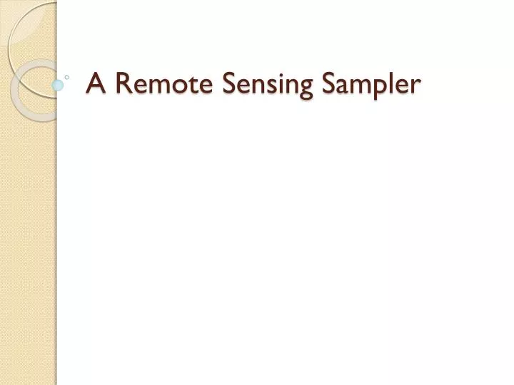 a remote sensing sampler