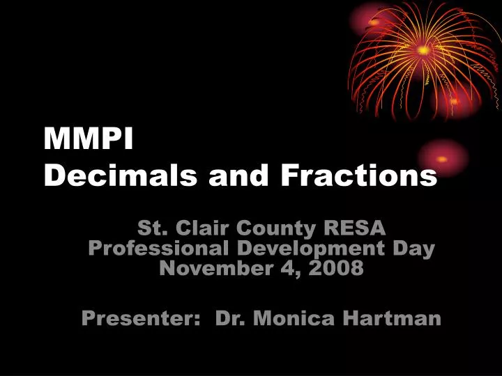 mmpi decimals and fractions