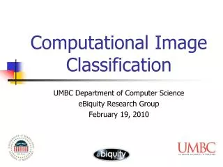 Computational Image Classification