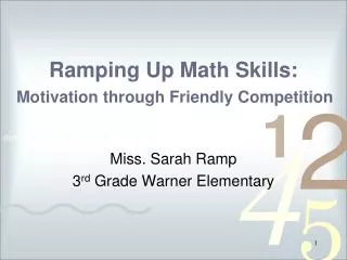Ramping Up Math Skills: