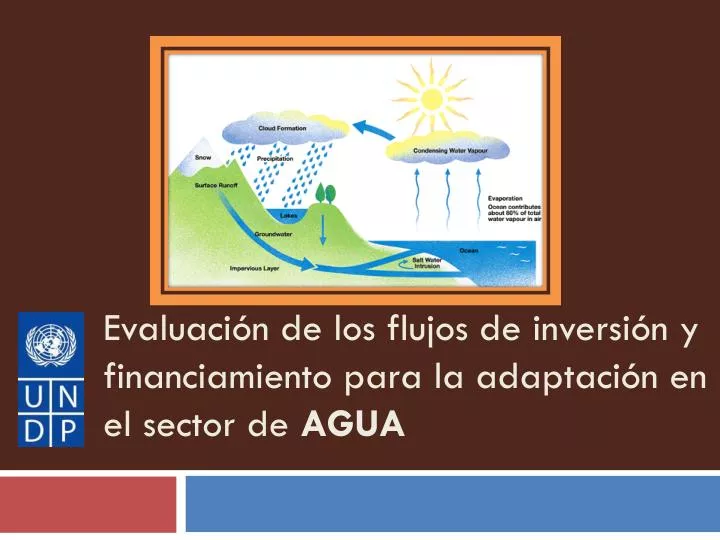 evaluaci n de los flujos de inversi n y financiamiento para la adaptaci n en el sector de agua