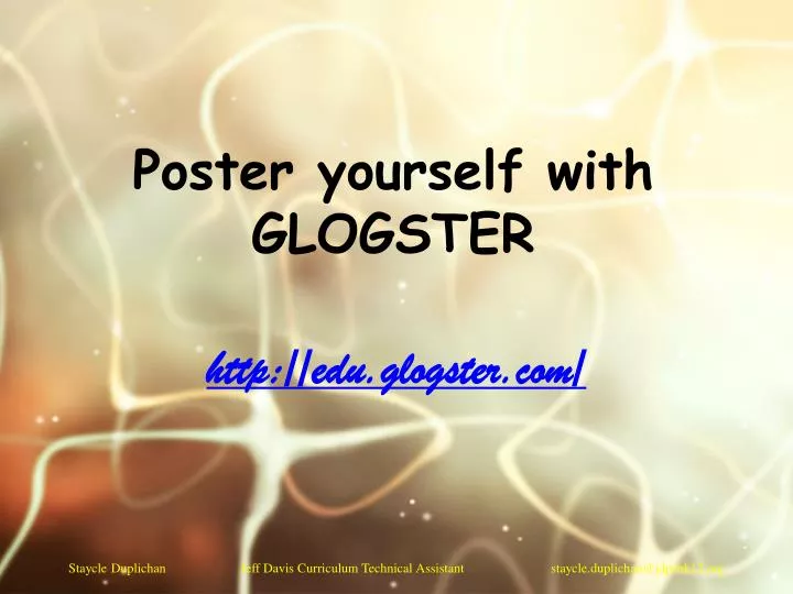 poster yourself with glogster