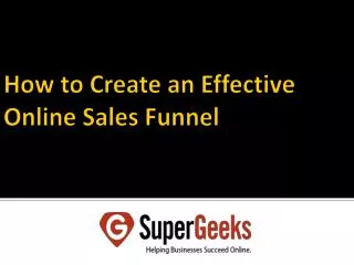 How to Create an Effective Online Sales Funnel