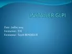 INSTALLER GLPI - slide 1