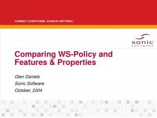Comparing WS-Policy and Features &amp; Properties