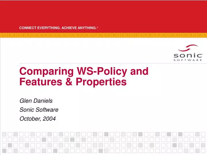 comparing ws policy and features properties