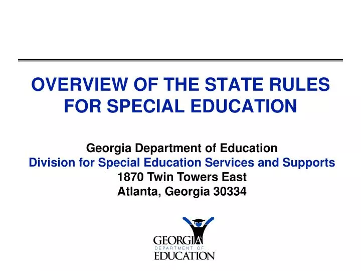 overview of the state rules for special education